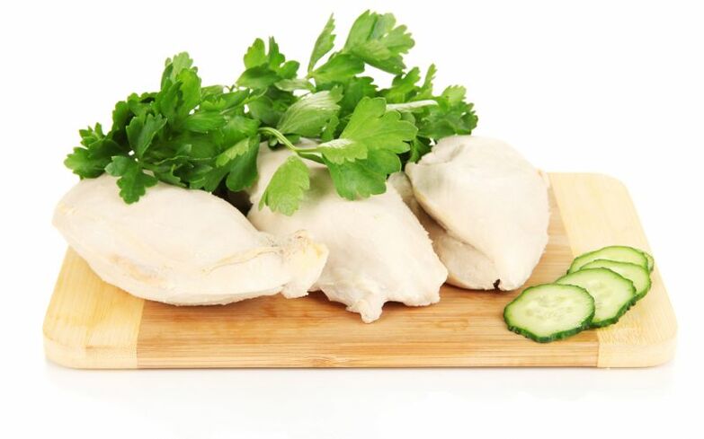boiled chicken fillet for a 6 -petal diet