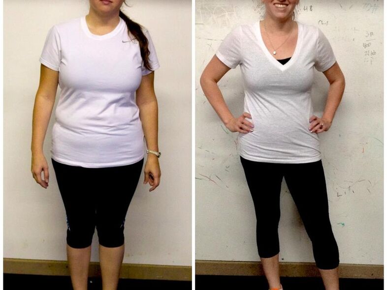 Girls before and after losing weight on the Dukan diet