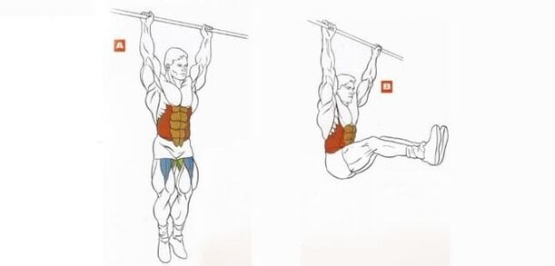 Hanging legs raised