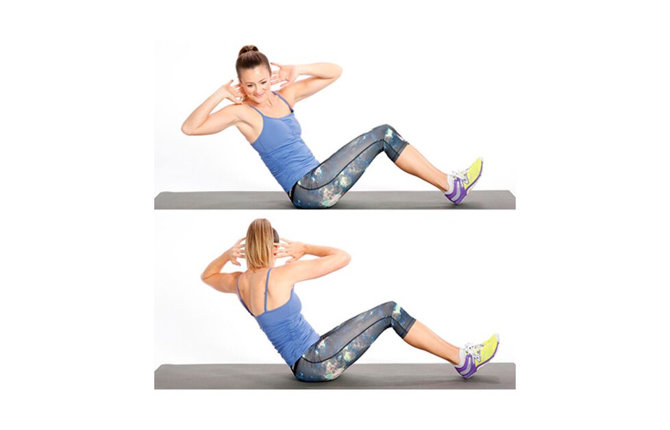 Lift the body with a touch against the excess weight on the side