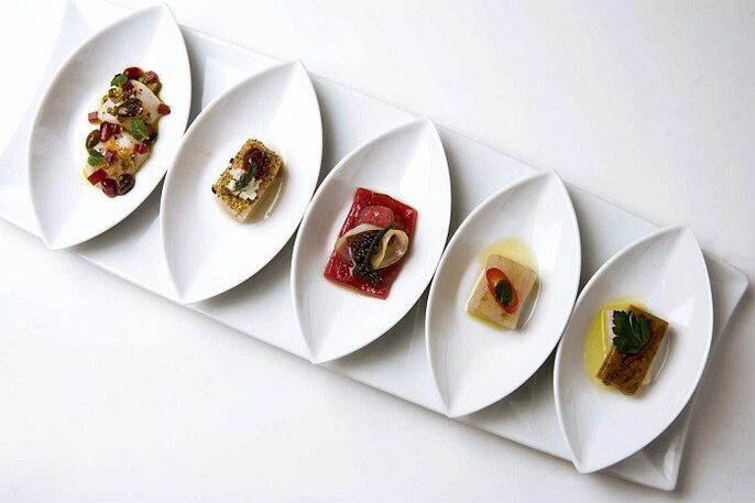 a small portion of a dish on Japanese food